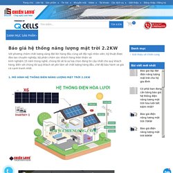 Báo giá nguyên bộ điện năng lượng Hòa lưới 2.2KW – Solar Chiến Long