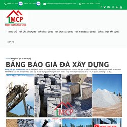 Bảng báo giá đá xây dựng - Vật liệu xây dựng Trường Thịnh PhátVật liệu xây dựng Trường Thịnh Phát