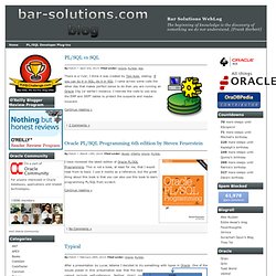 Bar Solutions WebLog
