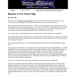 Barack, A Few Travel Tips