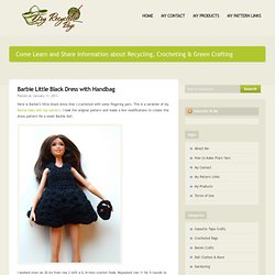 Crochet: Barbie Little Black Dress With Handbag
