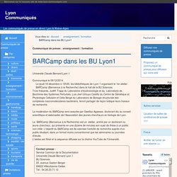 BARCamp dans les BU Lyon1 - Lyon Communiqués