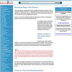 Barcelona Airport Taxi Service : BCN Official Airport Cabs