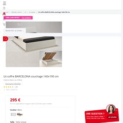 Lit coffre BARCELONA couchage 140x190 cm pas cher à prix Auchan