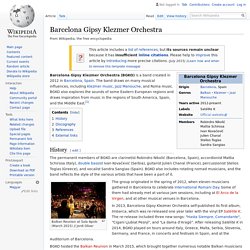 Barcelona Gipsy Klezmer Orchestra - Wikipedia