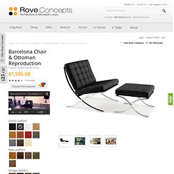 Barcelona Style Chair & Ottoman