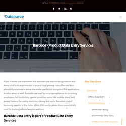 Barcode - Product Data Entry Services