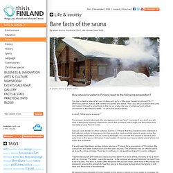 Bare facts of the sauna - thisisFINLAND: Life & society: Society