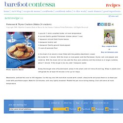 Barefoot Contessa - Recipes - Parmesan & Thyme Crackers