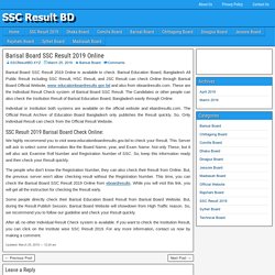 Barisal Board SSC Result 2019 Online - SSC Result 2019 BD