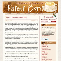 Patent Baristas » What’s A Reasonable Royalty Rate?