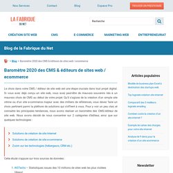 Baromètre 2020 des CMS & éditeurs de sites web / ecommerce