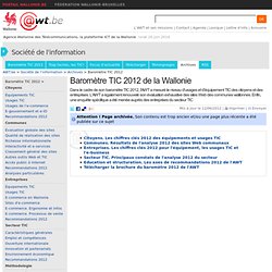 Baromètre TIC 2012 de la Wallonie (Société de l'information)