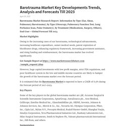 Barotrauma Market Key Developments Trends, Analysis and Forecasts Till 2023 – Telegraph