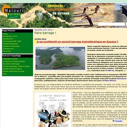 Faire barrage ! - Association Maiouri Nature Guyane