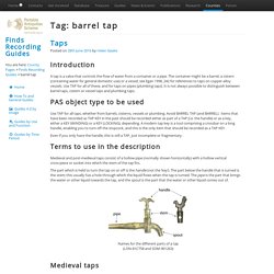 barrel tap – Finds Recording Guides