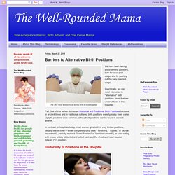 Barriers to alternative birth positions