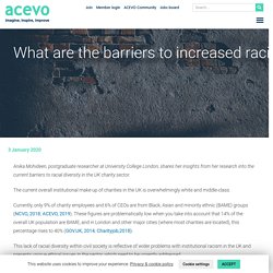 What are the barriers to increased racial diversity within the third sector? – ACEVO