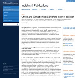 Offline and falling behind: Barriers to Internet adoption