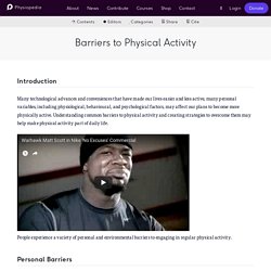 Barriers to Physical Activity - Physiopedia
