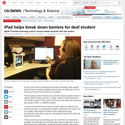 iPad helps break down barriers for deaf student