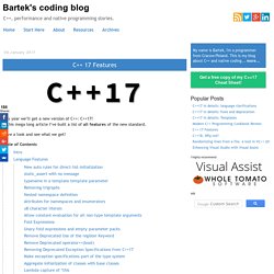 Bartek's coding blog: C++ 17 Features