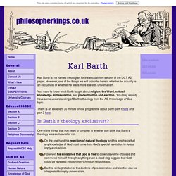 Karl Barth exclusivist or universalist?