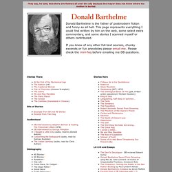 Donald Barthelme's barthelmismo