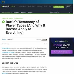 Bartle's Taxonomy of Player Types (And Why It Doesn't Apply to Everything)