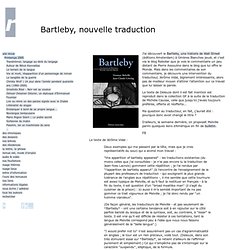 Bartleby, nouvelle traduction