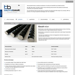 Basalt rebar - products - Technobasalt