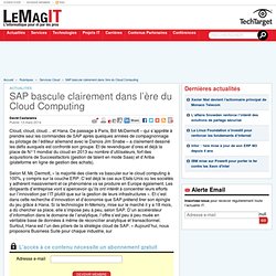 SAP bascule clairement dans l’ère du Cloud Computing
