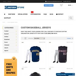 Custom Baseball Jerseys and Uniforms