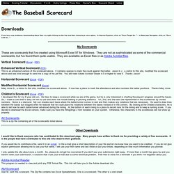 The Baseball Scorecard - Downloads