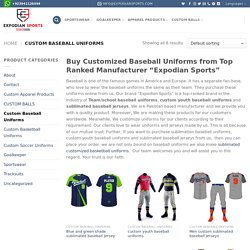 Top best Custom Baseball Uniforms & jersey builder