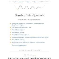 A design and usability blog: Signal vs. Noise (by 37signals)