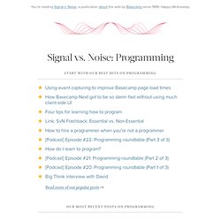 A design and usability blog: Signal vs. Noise (by 37signals)