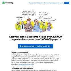 Project management software, online collaboration: Basecamp