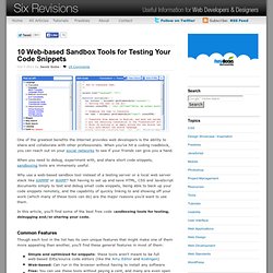 10 Web-based Sandbox Tools for Testing Your Code Snippets