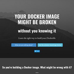 Baseimage-docker: A minimal Ubuntu base image modified for Docker-friendliness
