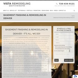 Basement Remodeling & Finishing Denver - Call Us Now