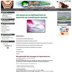 Les bases de la préparation de recettes de cosmétiques maison - Jadelia Nature