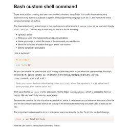 Bash custom shell command