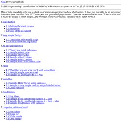 BASH Programming - Introduction HOW-TO