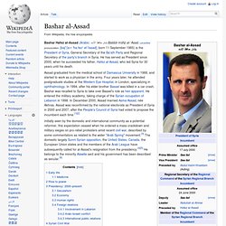 President - Bashar al-Assad