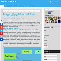 Basic android terms that every android user should be aware of - Gadgets Troop