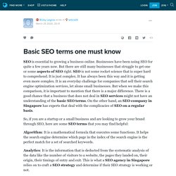 Basic SEO terms one must know : article9 — LiveJournal