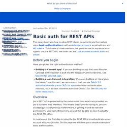Basic auth for REST APIs