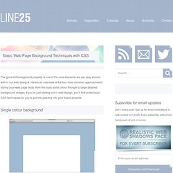 Basic Web Page Background Techniques with CSS