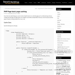 PHP Page basic page caching